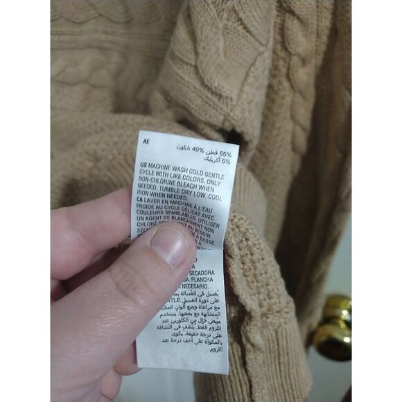 Charter Club Woman XL Sweater Brown Turtleneck Cable Knit Cabin Core - Picture 6 of 8